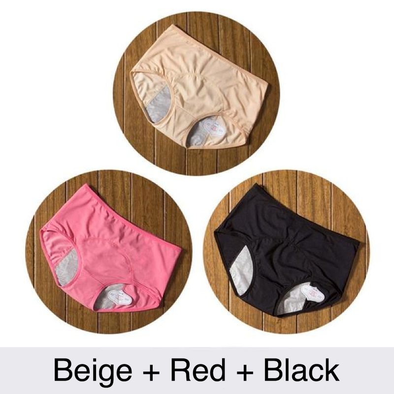 OLIKEME Pack Leak Proof Period Panties Menstrual Underwear Women