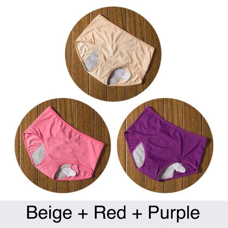 Teenagers Menstrual Panties 4-Layer Leak Proof Moderate Absorption  Physiological Macaron Color Reusable Women Period Underwear